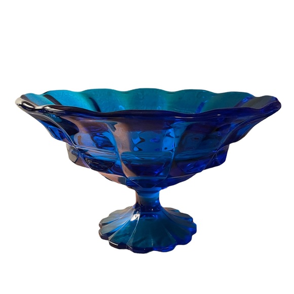 Kitchen Vintage Glass Cobalt Blue Fruit Bowl Poshmark
